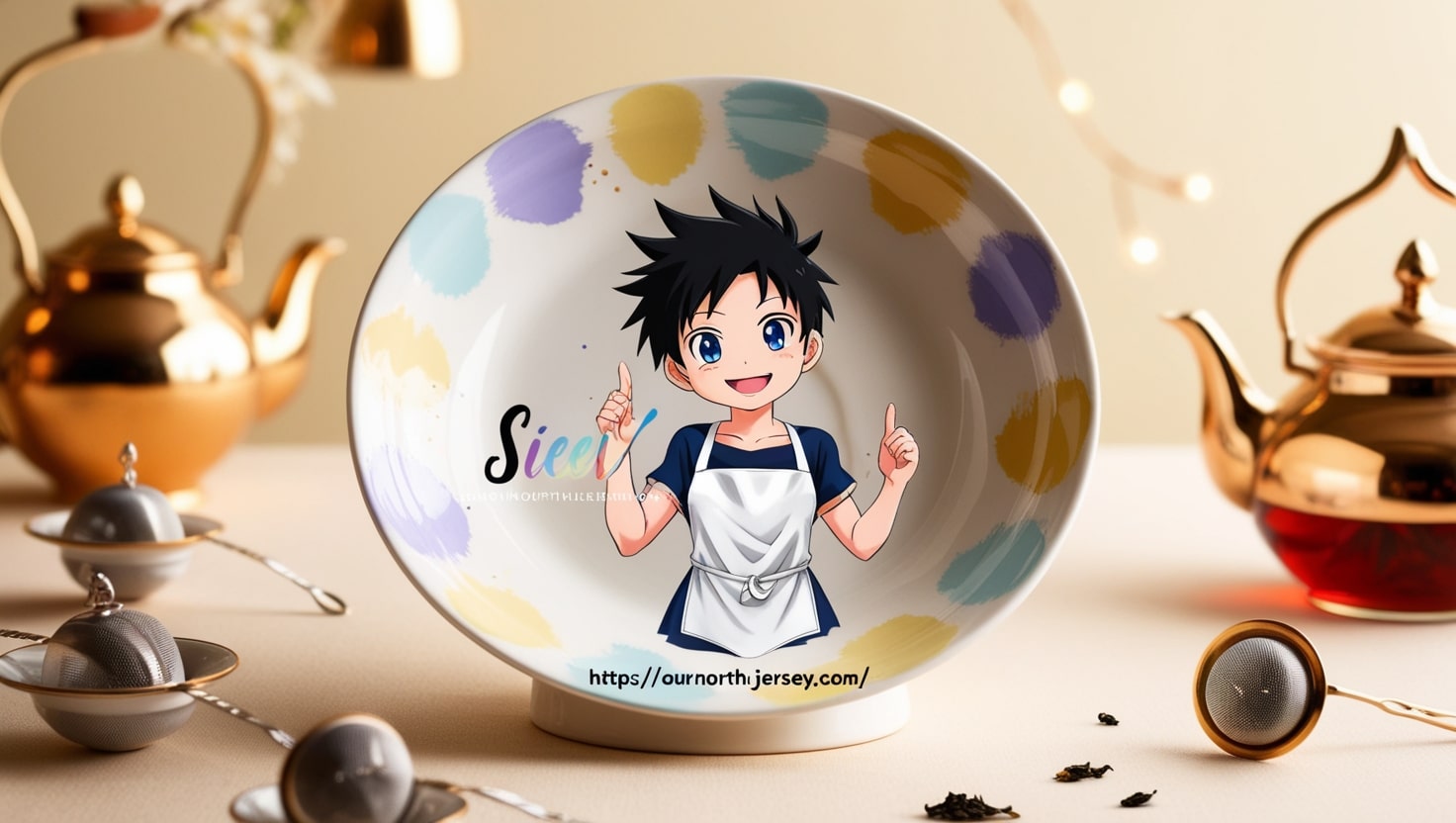 Paint Palette Shaped Tea Saucer Seiei