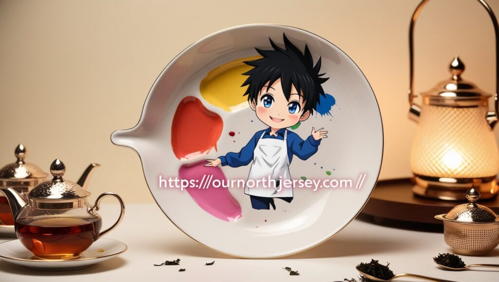 Paint Palette Shaped Tea Saucer Seiei