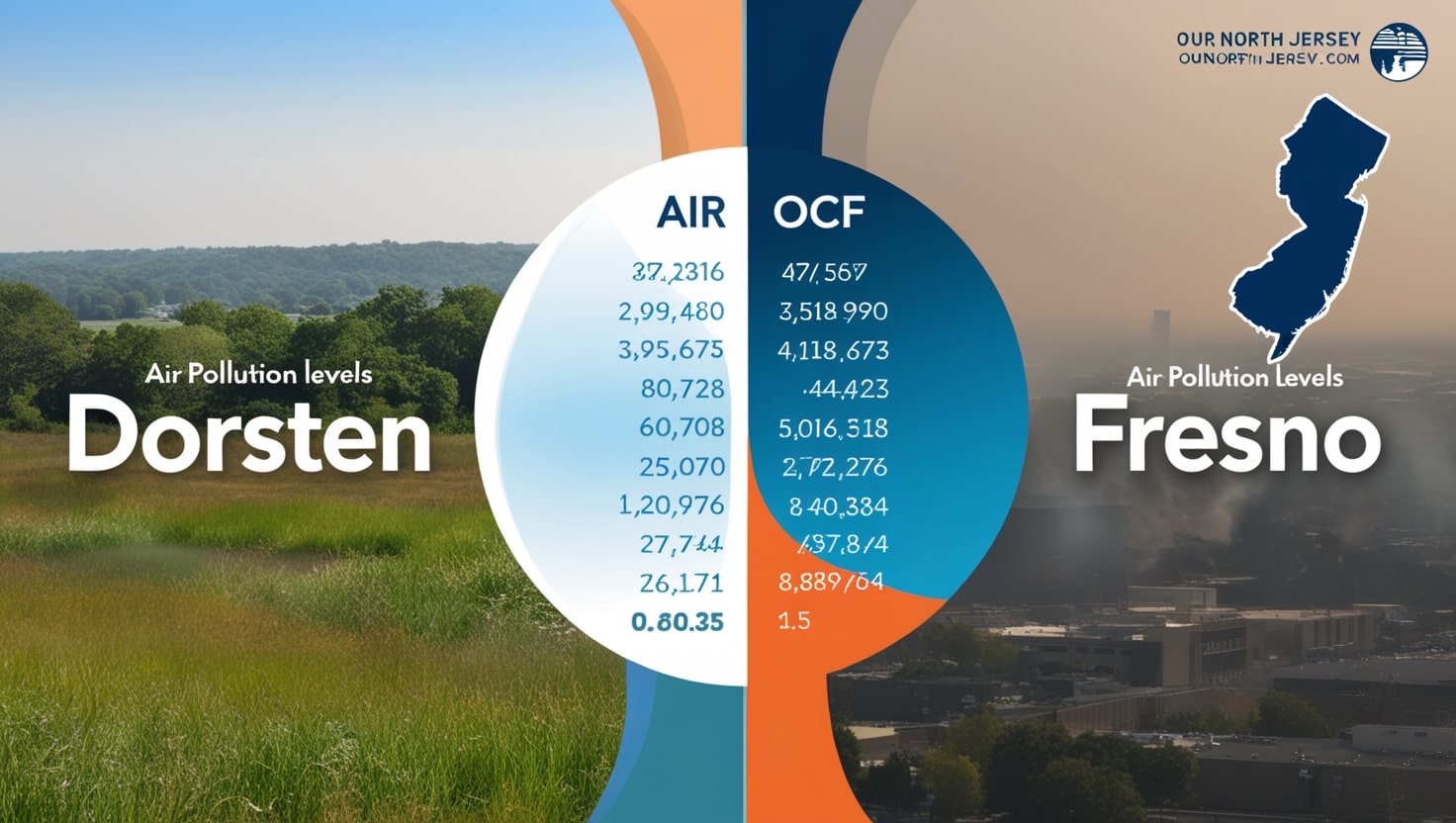 Dorsten vs Fresno Pollution Comparison Chart